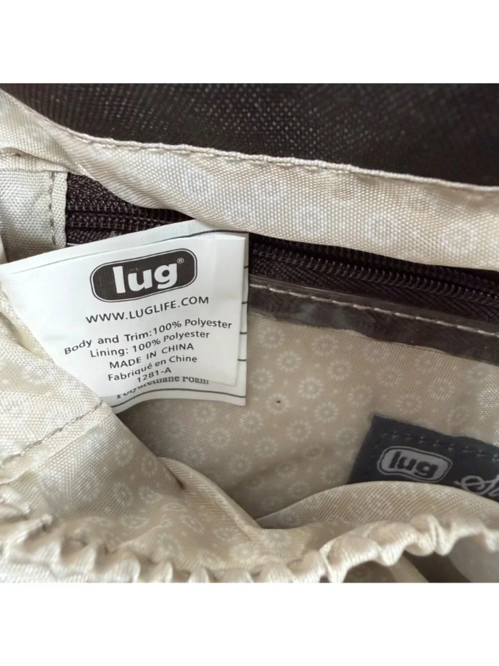 NWOT Lug Samba Quilted Travel Crossbody Bag With Multiple Pockets - Dark Brown - Picture 5 of 6